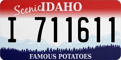 ID license plate I711611