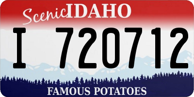 ID license plate I720712