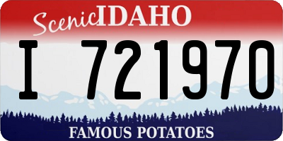 ID license plate I721970
