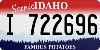 ID license plate I722696