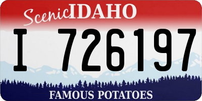 ID license plate I726197