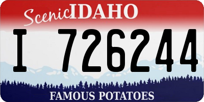 ID license plate I726244