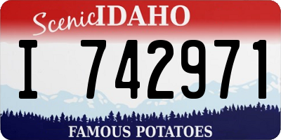 ID license plate I742971