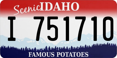 ID license plate I751710