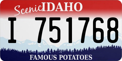 ID license plate I751768