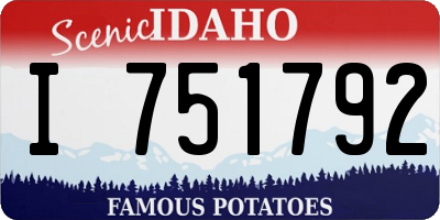 ID license plate I751792