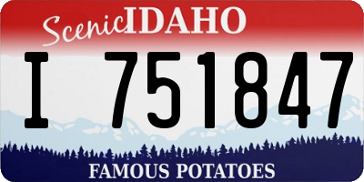 ID license plate I751847