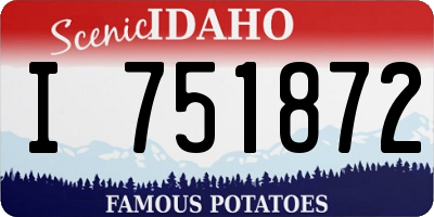 ID license plate I751872