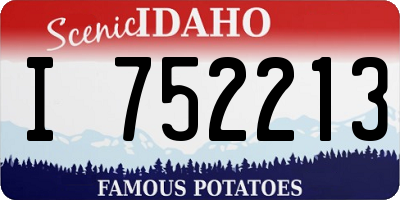 ID license plate I752213