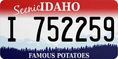 ID license plate I752259