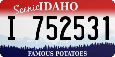 ID license plate I752531