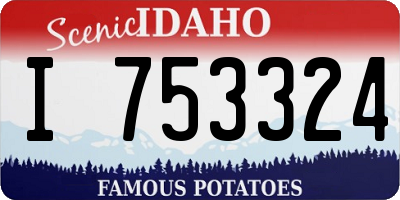 ID license plate I753324