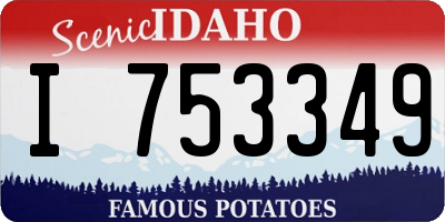 ID license plate I753349