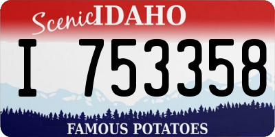 ID license plate I753358