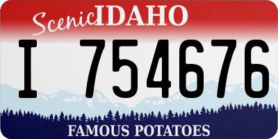 ID license plate I754676