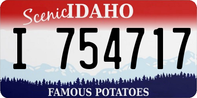 ID license plate I754717