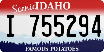 ID license plate I755294
