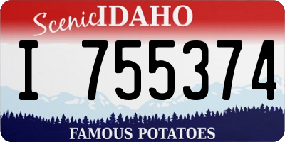 ID license plate I755374