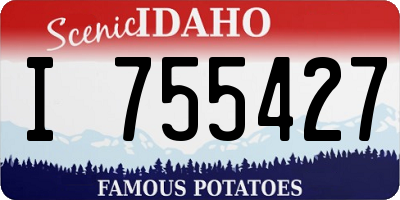 ID license plate I755427