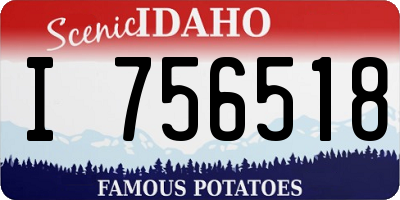 ID license plate I756518