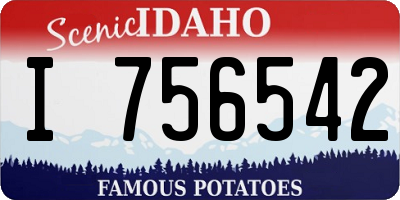 ID license plate I756542