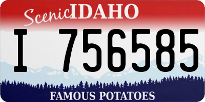 ID license plate I756585