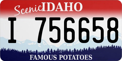 ID license plate I756658