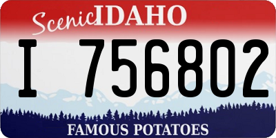 ID license plate I756802
