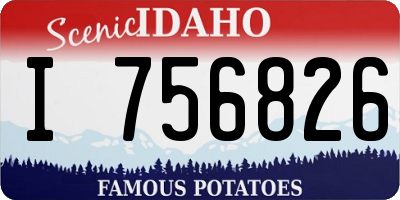 ID license plate I756826