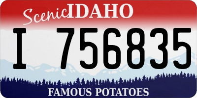 ID license plate I756835