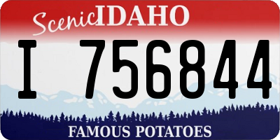 ID license plate I756844