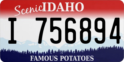 ID license plate I756894