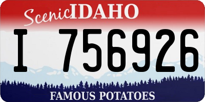 ID license plate I756926