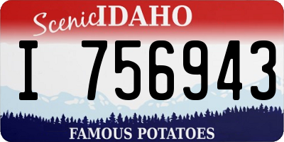 ID license plate I756943