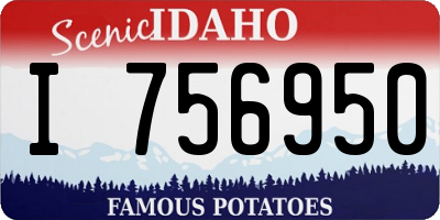 ID license plate I756950