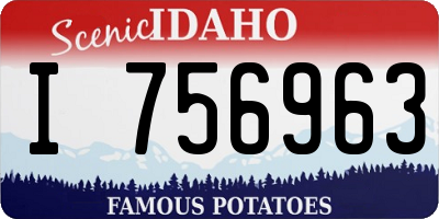 ID license plate I756963