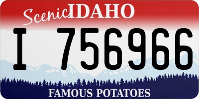 ID license plate I756966
