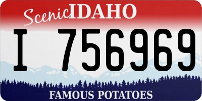 ID license plate I756969