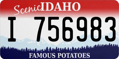 ID license plate I756983