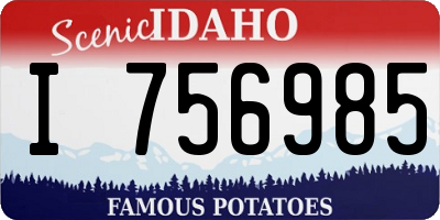 ID license plate I756985