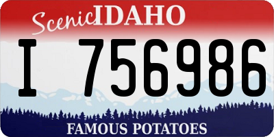 ID license plate I756986