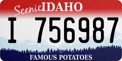 ID license plate I756987