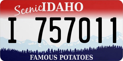 ID license plate I757011