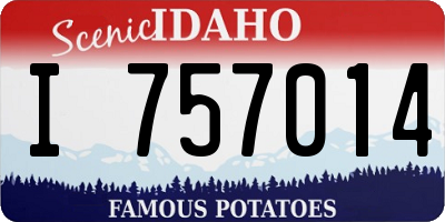 ID license plate I757014
