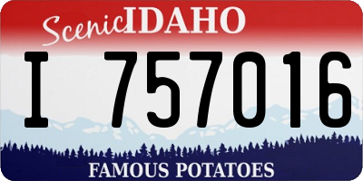 ID license plate I757016