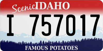 ID license plate I757017