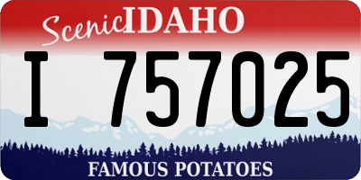ID license plate I757025