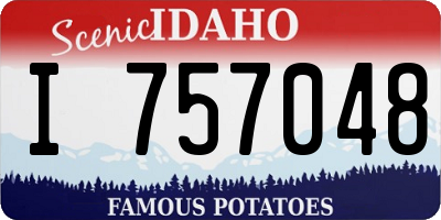 ID license plate I757048