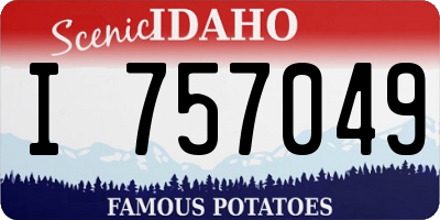 ID license plate I757049