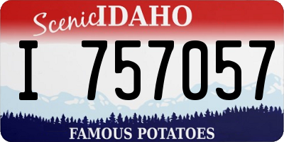 ID license plate I757057